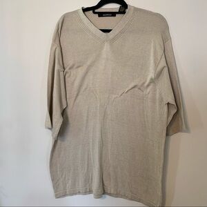 Bachrach size XXL tan silk knit shirt